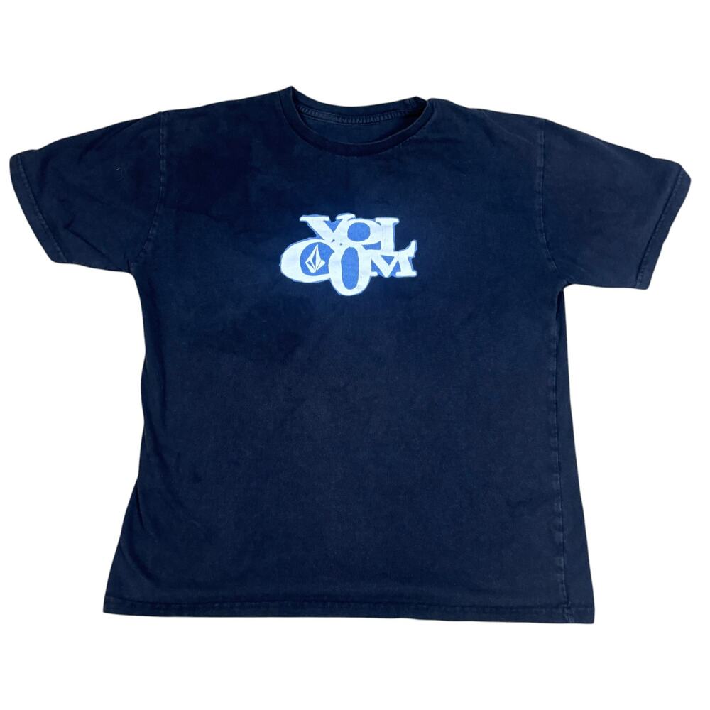 y2k 2000s style Volcom blue logo tshirt Small/Medium skater indie beach summer